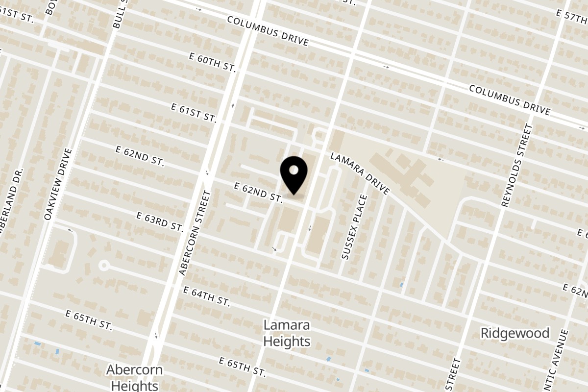 Map showing the location of Bandana Burger Savannah - 4525 Habersham on 4525 Habersham St in Savannah