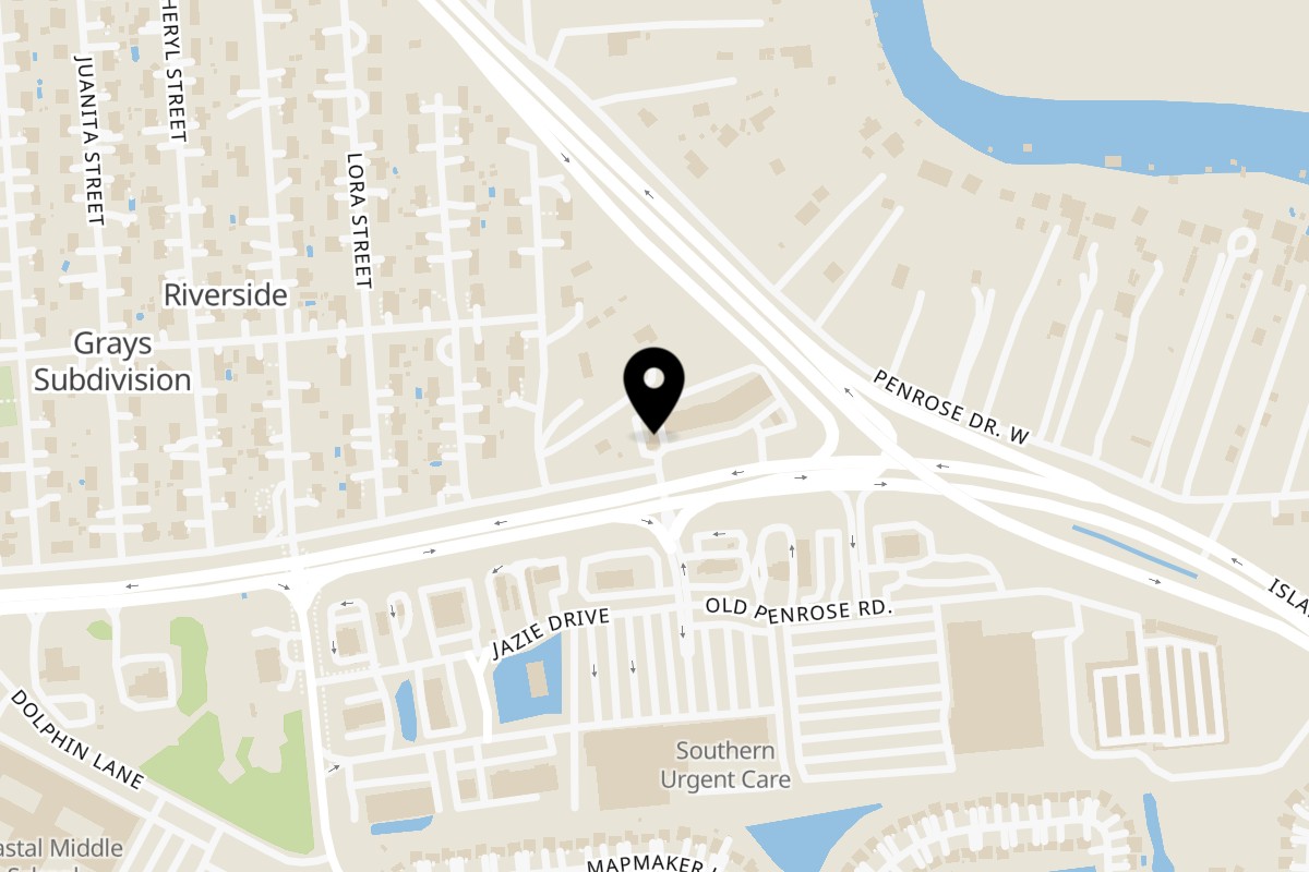 Map showing the location of Bandana Burger Savannah - US 80 on 4690 US-80 in Savannah